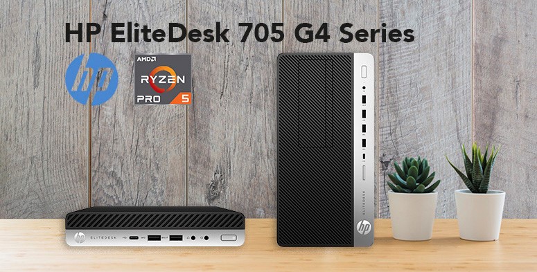 HP EliteDesk 705 G4 Desktop-PCs mit AMD Ryzen™ 5 PRO Prozessor für Business User